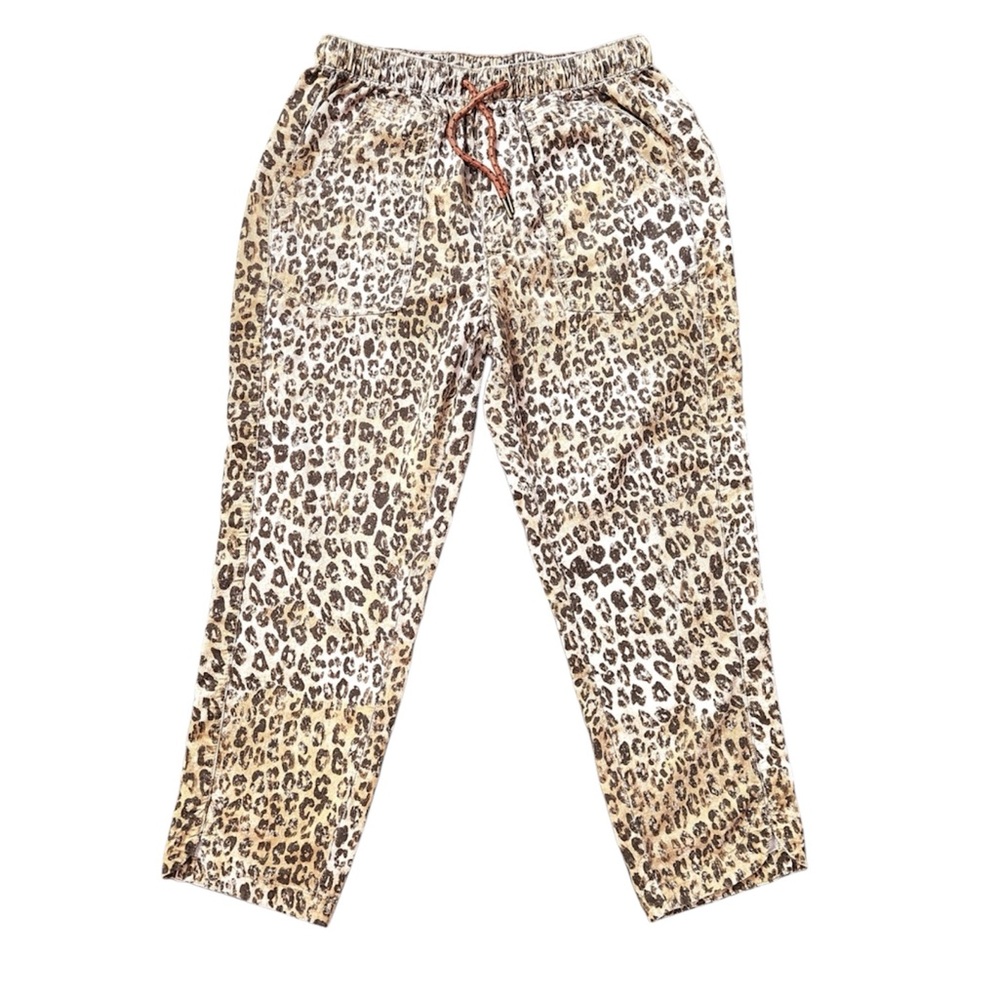 Pilcro Leopard Print Kids Joggers - Brown and Tan